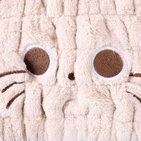 Cotton towels XIMI 6942156241972 CUTE KITTEN HAIR-DRYING CAP FOR KIDS (COFFEE) (241972)