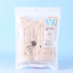 Cotton towels XIMI 6942156241972 CUTE KITTEN HAIR-DRYING CAP FOR KIDS (COFFEE) (241972)
