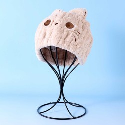 Cotton towels XIMI 6942156241972 CUTE KITTEN HAIR-DRYING CAP FOR KIDS (COFFEE) (241972)