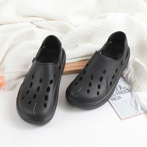 Summer slippers XIMI 6942156276592 HOLLOW NON-SLIP MEN’S SANDALS 44 (BLACK) (276592)