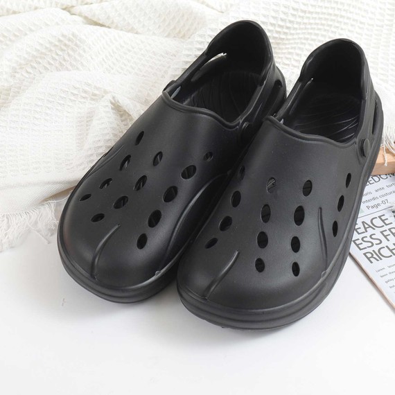 Летние тапочки XIMI 6942156276608 HOLLOW NON-SLIP MEN’S SANDALS 45 (BLACK) (276608)