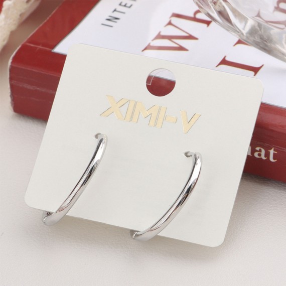 Womens jewelry and accessories XIMI 81004023 MINIMALIST PLAIN HOOP EARRINGS #07 (81004023)