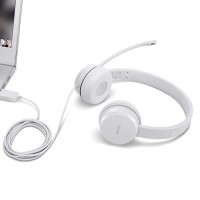 Headphone LENOVO 110 Stereo USB (White) (GXD1E71385)