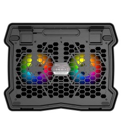 Cooling pad MEETION Gaming RGB 9-14 (Black) (MT-CP2020)