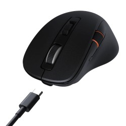 Компьютерные мыши MEETION Tri-Mode Wrls+BT Ergonomic Gaming (Black Orange) (GW32)