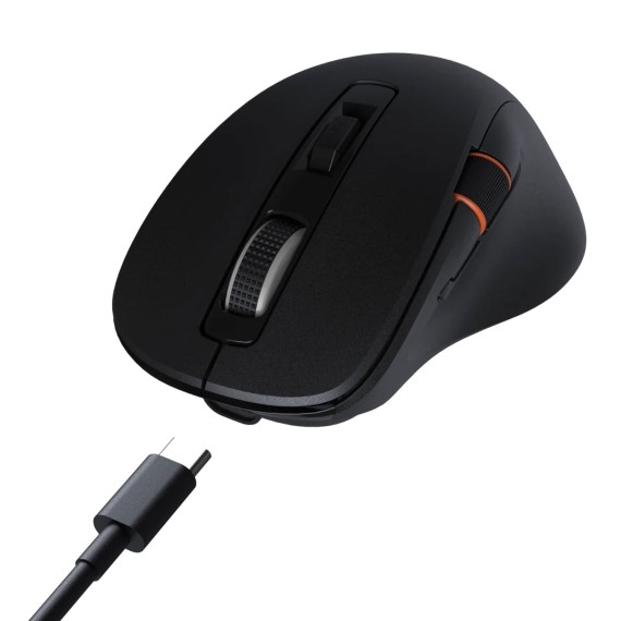 Компьютерные мыши MEETION Tri-Mode Wrls+BT Ergonomic Gaming (Black Orange) (GW32)