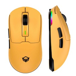 Компьютерные мыши MEETION Tri-Mode Wrls+BT RGB Gaming (Lemon Yellow) (Air GW24)