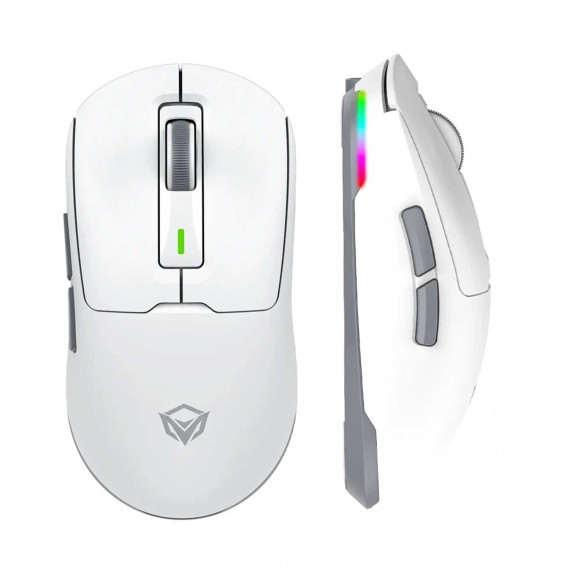 Компьютерные мыши MEETION Tri-Mode Wrls+BT RGB Gaming (Moonlight White) (Air GW24)
