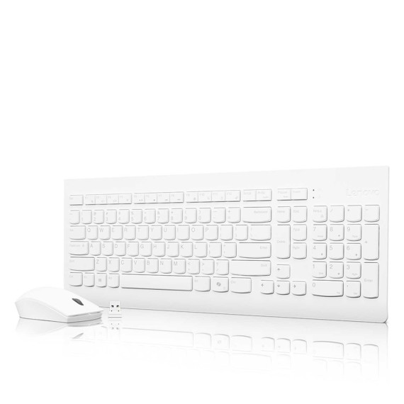 Клавиатура LENOVO 510 Wireless Keyboard and Mouse Combo RU Layout (White) (GX31F38001)