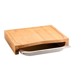Chopping board KESPER 58356 BAMBOO WITH STEEL TRAYS 