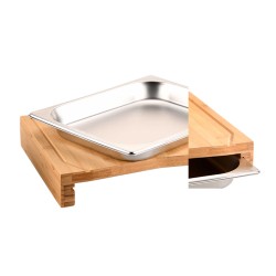 Chopping board KESPER 58356 BAMBOO WITH STEEL TRAYS 