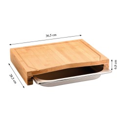 Chopping board KESPER 58356 BAMBOO WITH STEEL TRAYS 