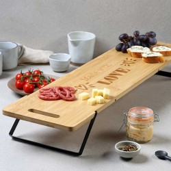 Tray KESPER 58386 BAMBOO SERVING WITH STAND 