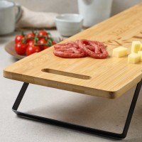 Tray KESPER 58386 BAMBOO SERVING WITH STAND 