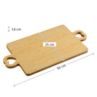 Chopping board KESPER 58497 BAMBOO WITH HEARD SHAPED HANDLE 50CM 