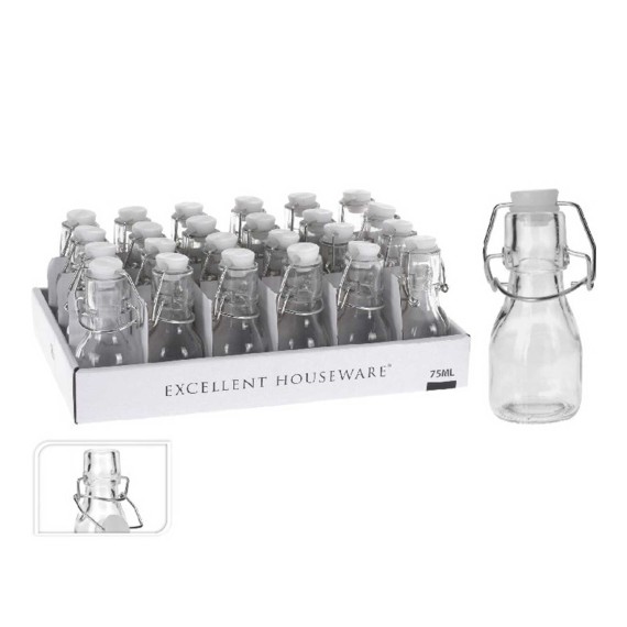 Անոթ KOOPMAN CD1001700 GLASS BOTTLE WITH SWING LID (016628)
