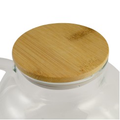 Թեյնիկներ/թեյի թրմիչներ RONG LIN WAH GW239A TEA POT BOROSILICATE W/BAMBOO COVER 1000ML 