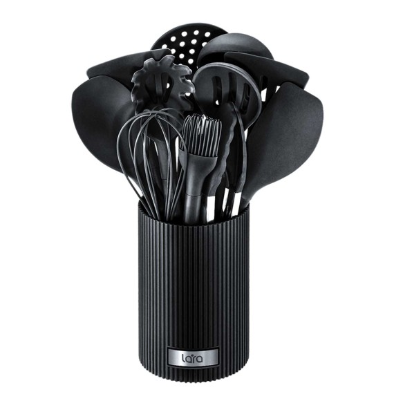 Кухонный набор LARA LR07-81 COOKING TOOLS SET 12PC BLACK 