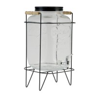 Pitcher RONG LIN WAH ZJ1006-TJ GLASS DISPENSER W/METAL STAND 8L 