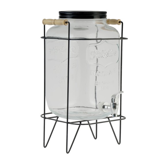 Кувшин RONG LIN WAH ZJ1006-TJ GLASS DISPENSER W/METAL STAND 8L 