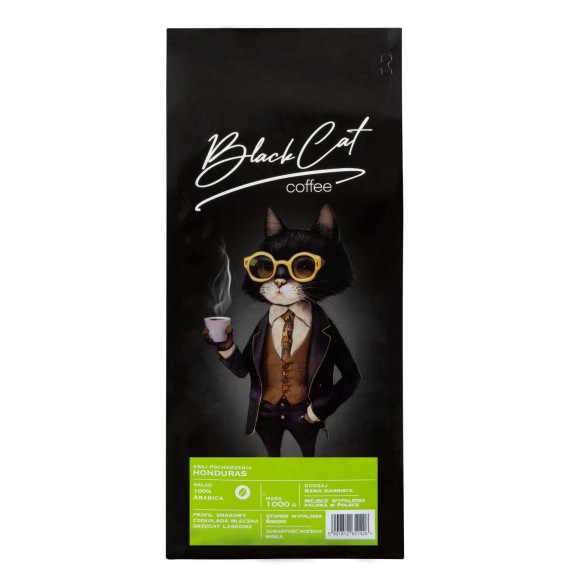 Кофейные зерна BLACK CAT HONDURAS 100% ARABICA (1000g)