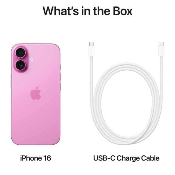 Smart phone APPLE iPhone 16 128GB (Pink) (A3287) (MYEA3HX/A)