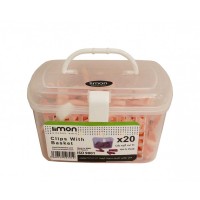 Сушилки для белья и зажимы LIMON 111035 CLOTHES PEGS W/BASKET(507919) 