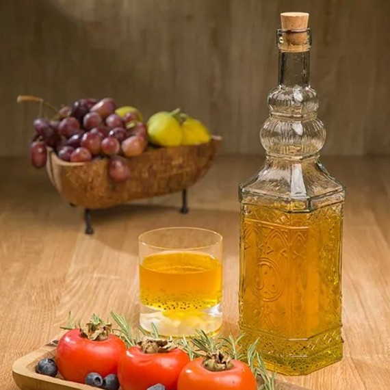 Кувшин LIMON 189000 GLASS BOTTLE W/CORK LID(904543) 