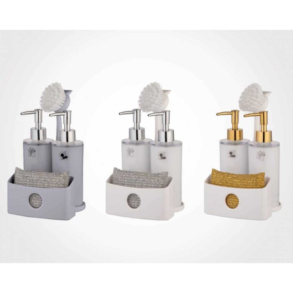 Диспенсер для жидкого мыла LIMON 193635 DUAL DISPENSER SET 3PCS(904987) 