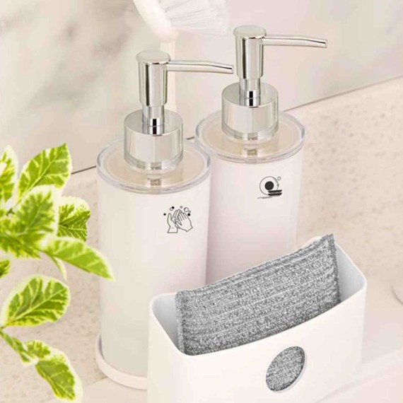 Диспенсер для жидкого мыла LIMON 193635 DUAL DISPENSER SET 3PCS(904987) 