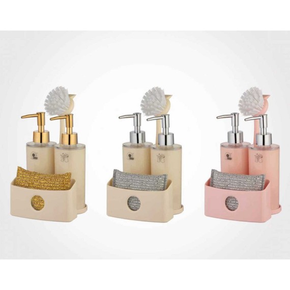 Диспенсер для жидкого мыла LIMON 193635 DUAL DISPENSER SET 3PCS(904987) 