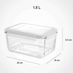 Пищевые контайнеры LIMON 202935 GLASS W/LID 1.5L(905885) 