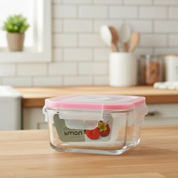 Пищевые контайнеры LIMON 203435 GLASS W/LID 950ML(906226) 