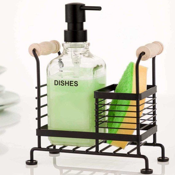 Диспенсер для жидкого мыла LIMON 212610 DISPENSER SET BLACK STAND (907629) 