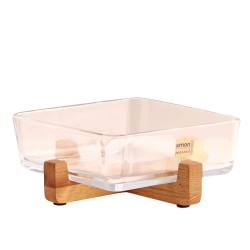 Տարա LIMON 216359 GLASSES SERVING PLATE ON WOOD STAND (908145) 