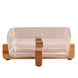 Տարա LIMON 216359 GLASSES SERVING PLATE ON WOOD STAND (908145) 