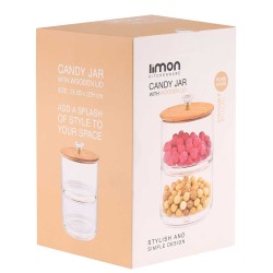 Jar LIMON 216759 ACRYLIC 2 FLOOR WOOD LID (908299) 