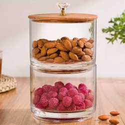 Jar LIMON 216759 ACRYLIC 2 FLOOR WOOD LID (908299) 