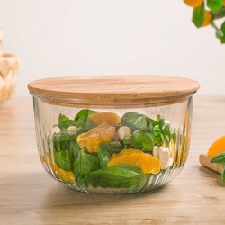 Տարա LIMON 217659 GLASSES W/LID WOOD 970ML (907865) 