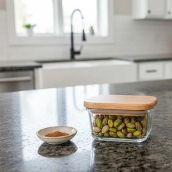 Пищевые контайнеры LIMON 218759 GLASSES W/LID WOOD 180ML (907988) 