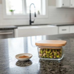 Пищевые контайнеры LIMON 218859 GLASSES W/LID WOOD 920ML (907971) 