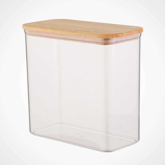 Банка LIMON 220059 RECT. SARINA W/LID WOOD 2.7L (908237) 
