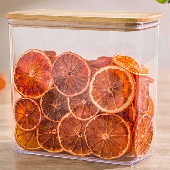 Банка LIMON 220059 RECT. SARINA W/LID WOOD 2.7L (908237) 