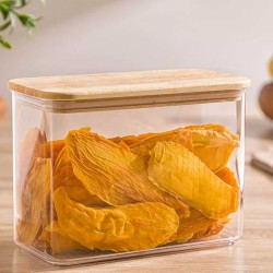 Jar LIMON 220159 RECT. SARINA W/LID WOOD 1.8L (908183) 
