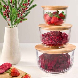 Тара LIMON 221259 GLASS ROWND W/LID SET 3PC(908350) 
