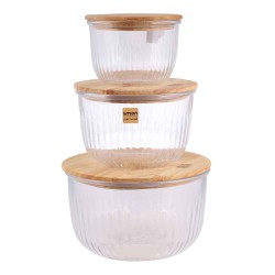 Тара LIMON 221259 GLASS ROWND W/LID SET 3PC(908350) 