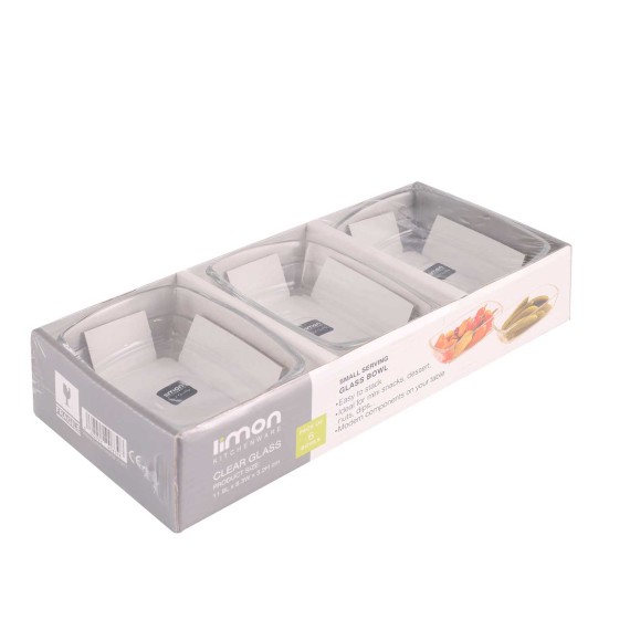 Bowl LIMON 222500 GLASSES RECTAN.SMALL SET 6PC (908398) 