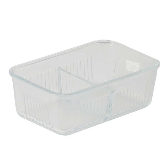 Пищевые контайнеры LIMON 225600 GLASS 2 SECTION  W/LID (908978) 