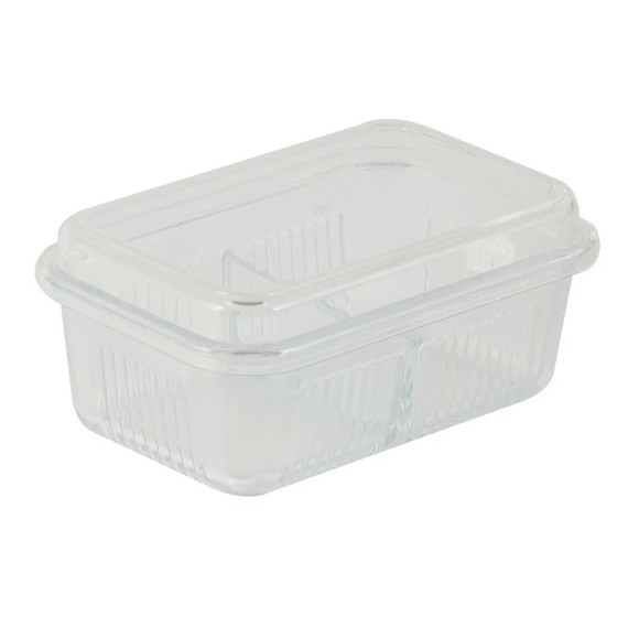 Пищевые контайнеры LIMON 225600 GLASS 2 SECTION  W/LID (908978) 