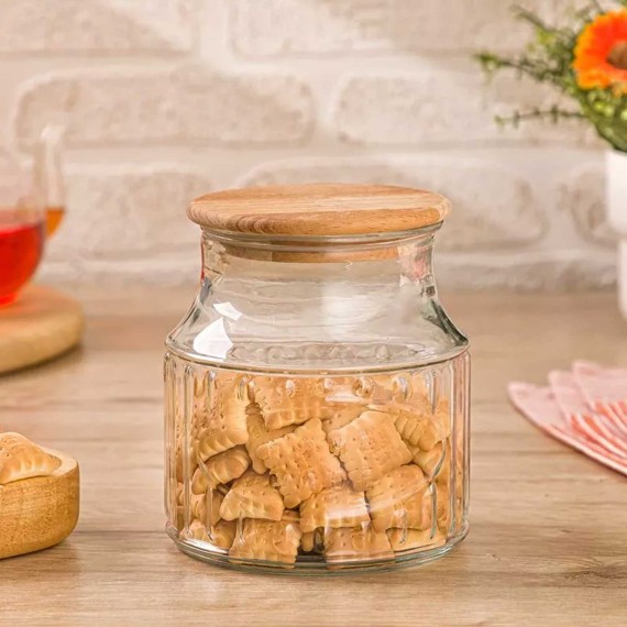 Банка LIMON 226359 W/WOOD LID 800ML (909012) 